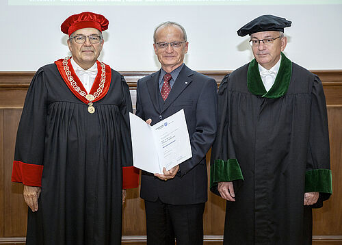 Foto Dekan Schareck, Honorarprof. Metteleiter und Dekan Miegel