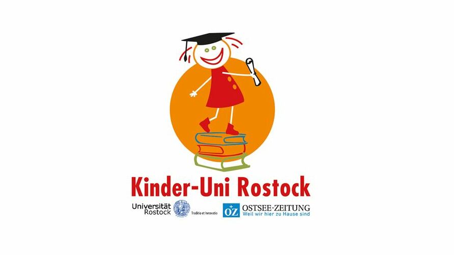 [Translate to English:] Log mit Verlinkung zur Seite der Kinderuni Rostock